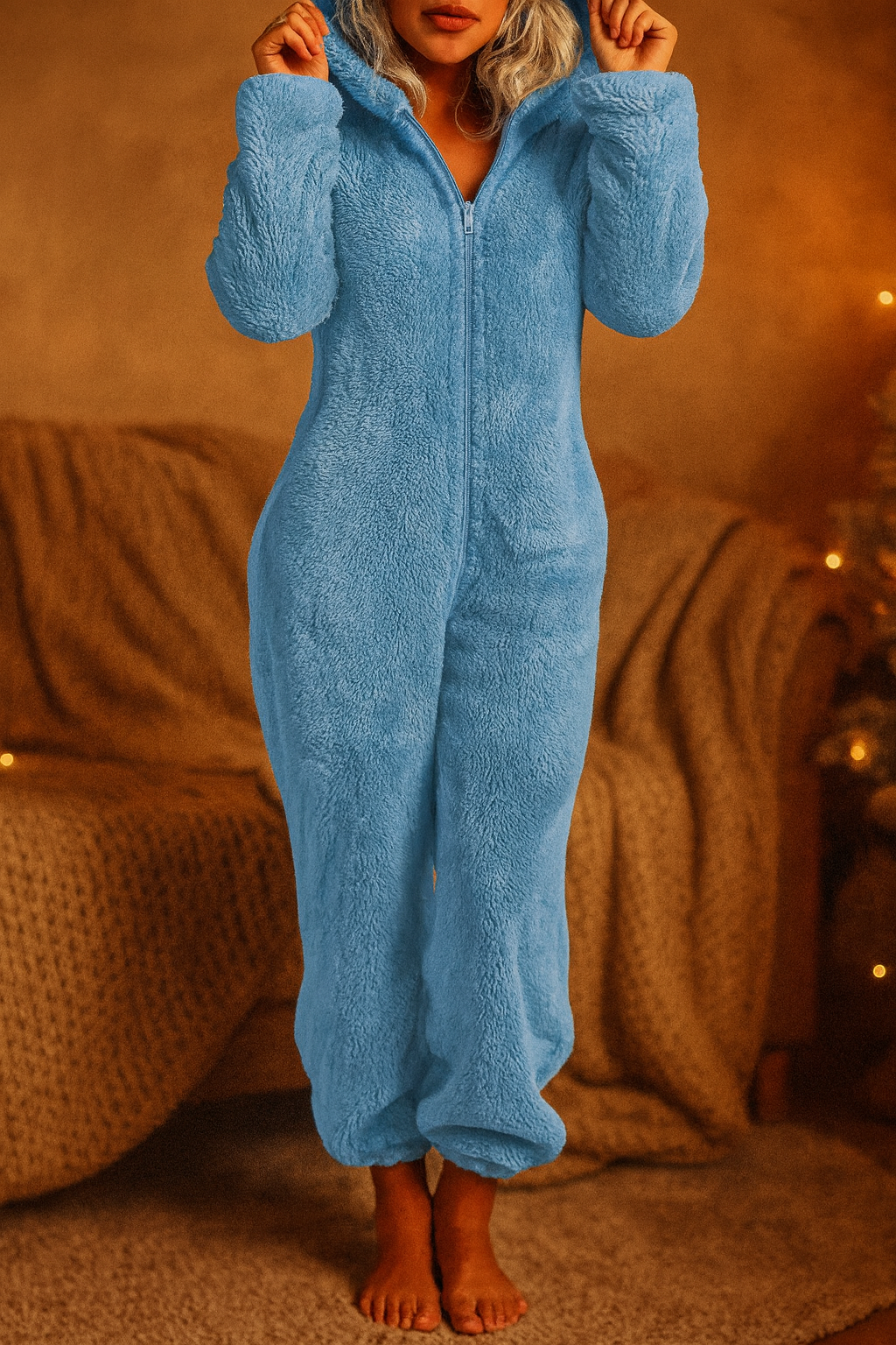🧸 Ultra-Soft Cozy Onesie – Full Zip | Cozenova® 